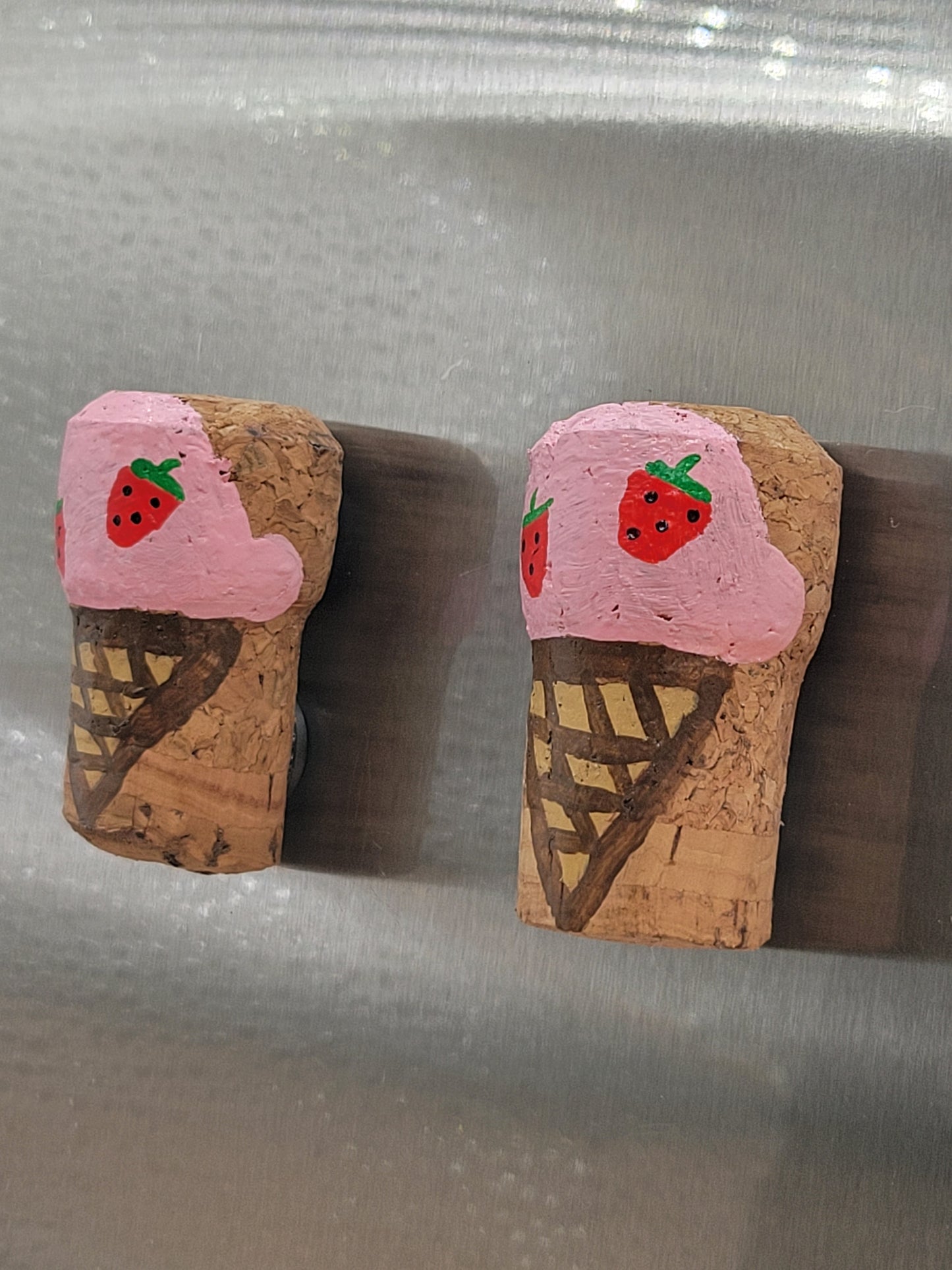 Aimants pour glace à la fraise
