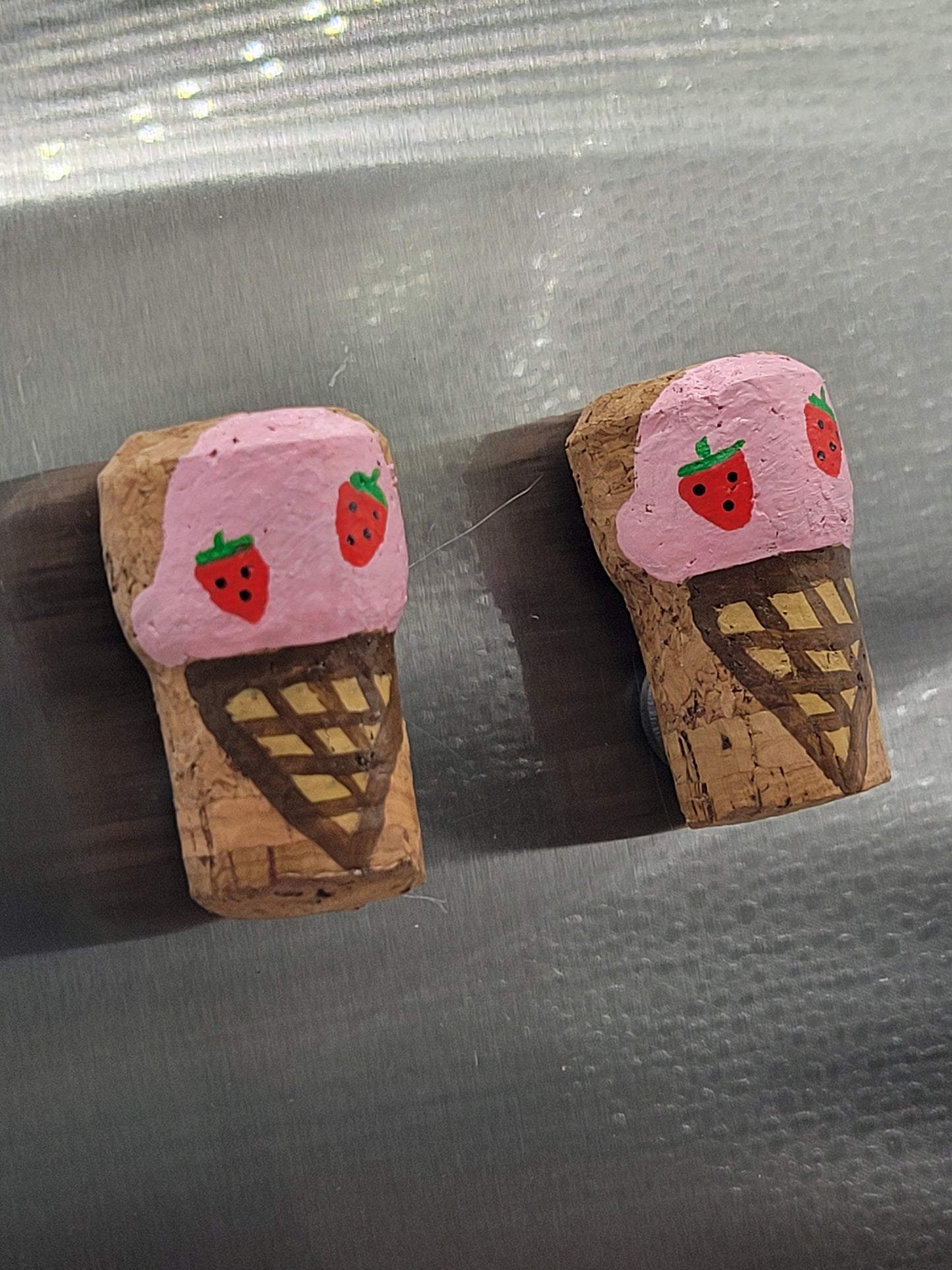 Aimants pour glace à la fraise