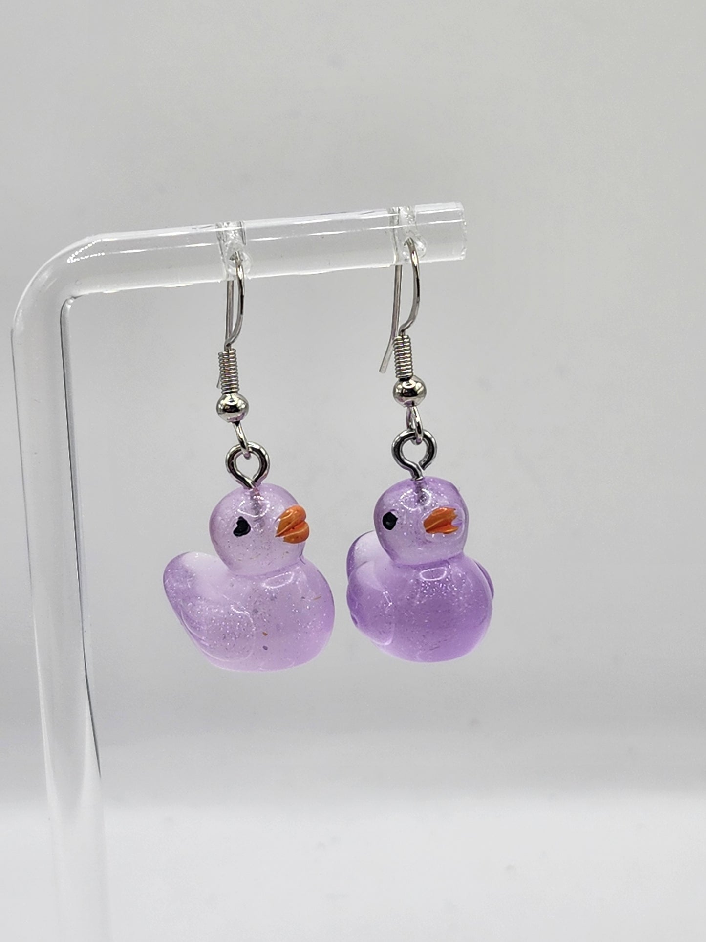 Glitter Ducky Earrings