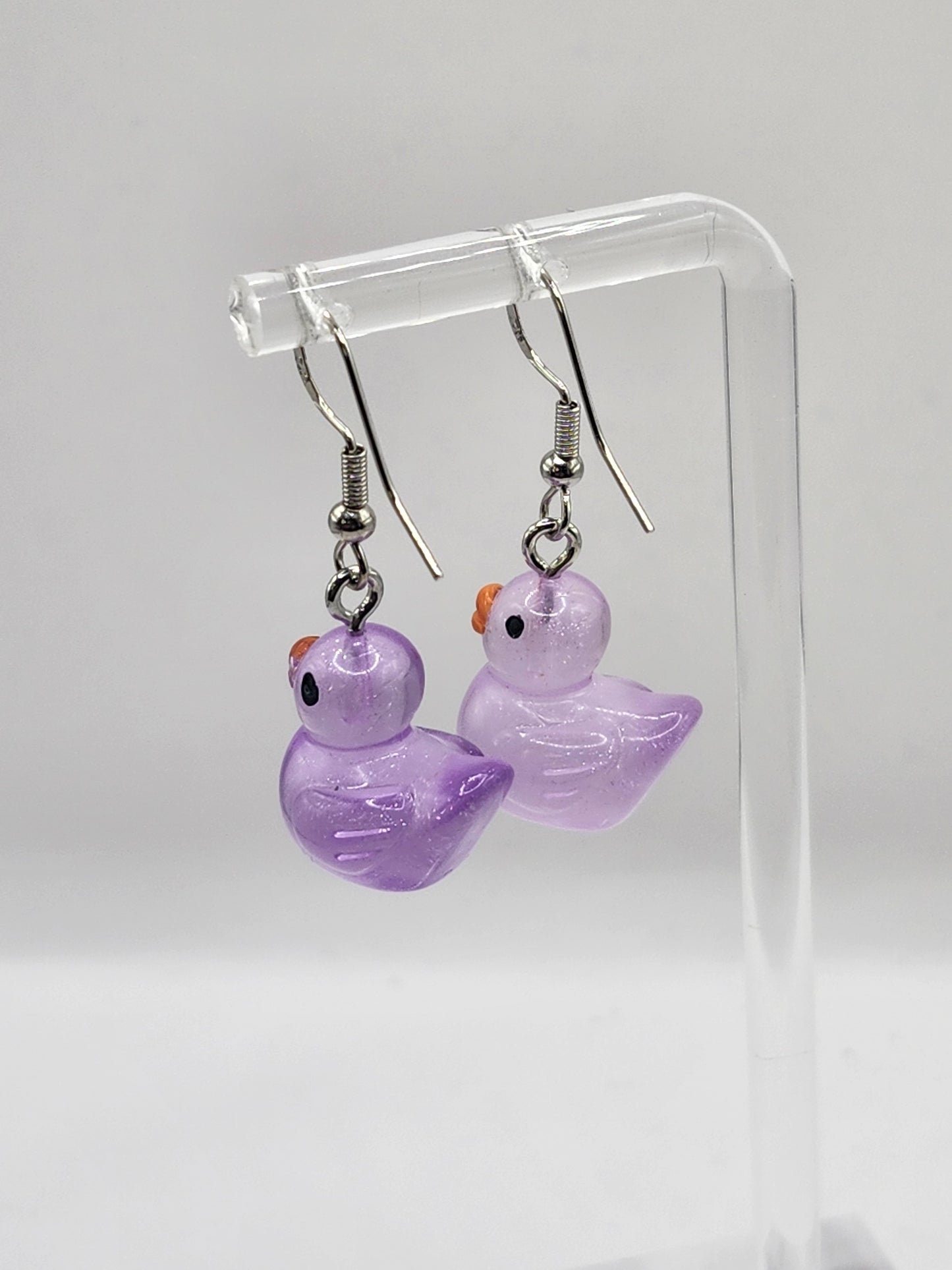 Glitter Ducky Earrings