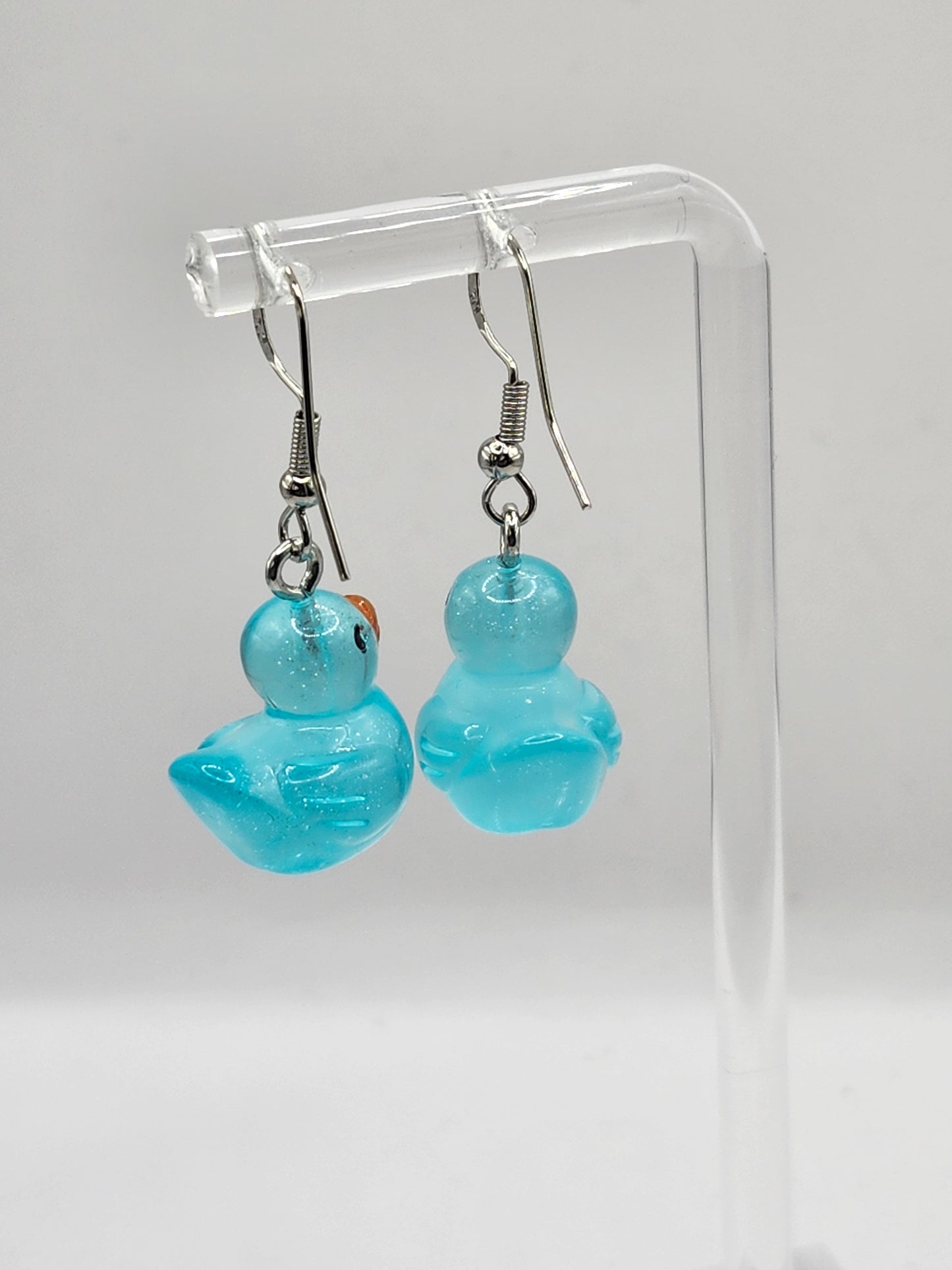 Glitter Ducky Earrings