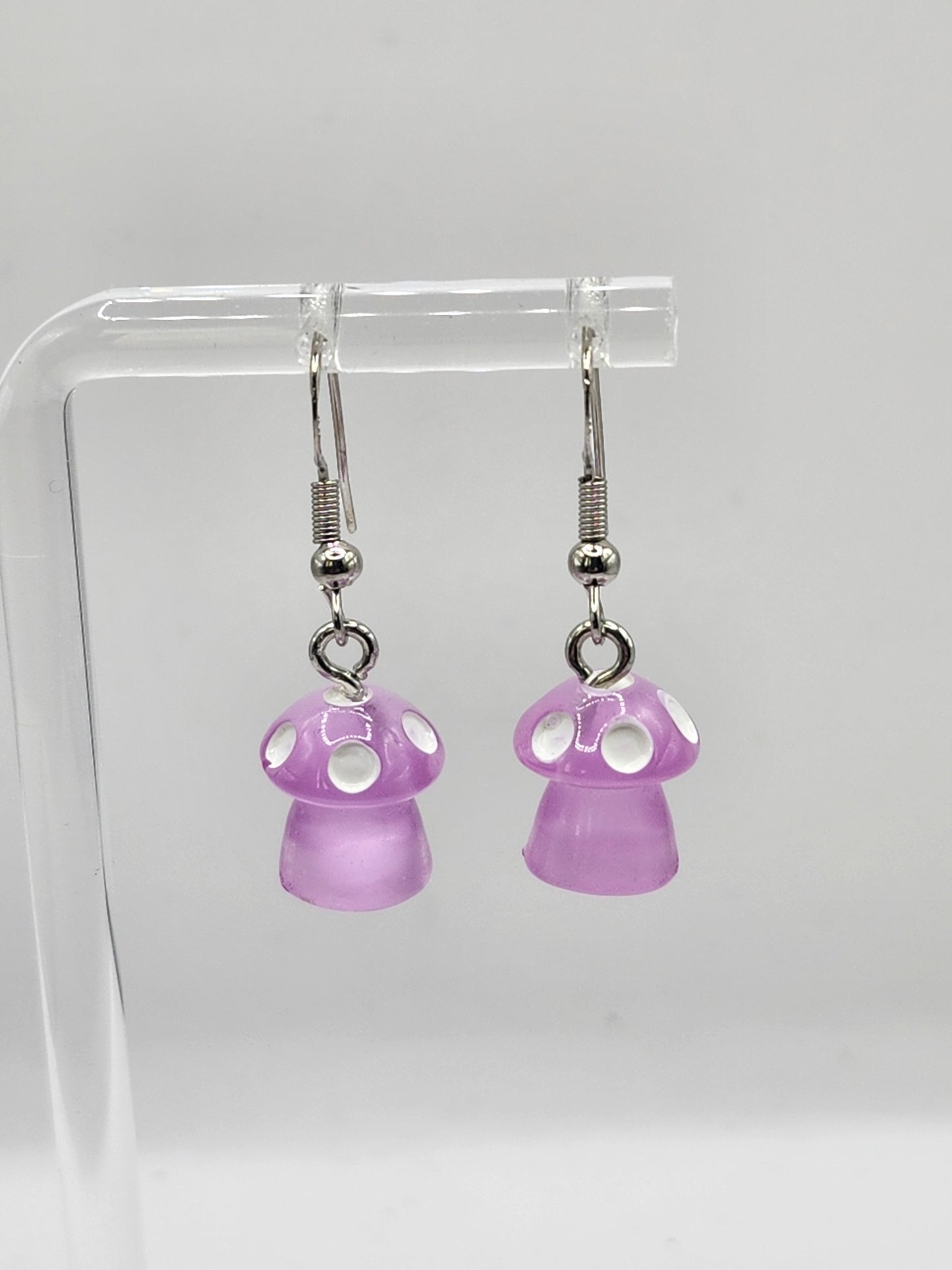 Holographic Mushroom Earrings