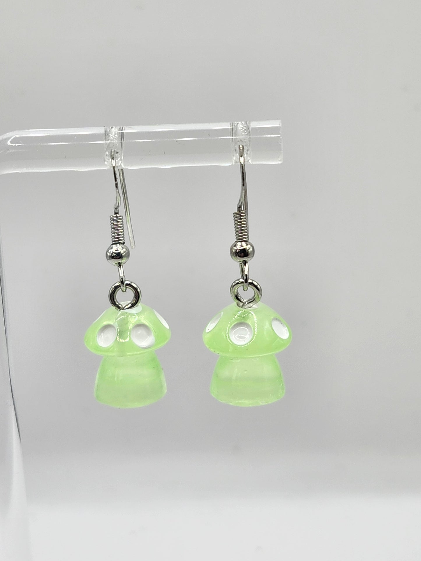 Holographic Mushroom Earrings