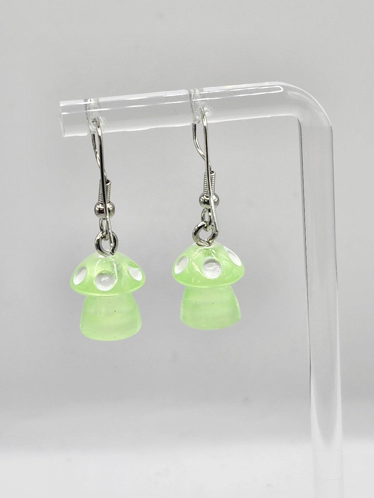 Holographic Mushroom Earrings