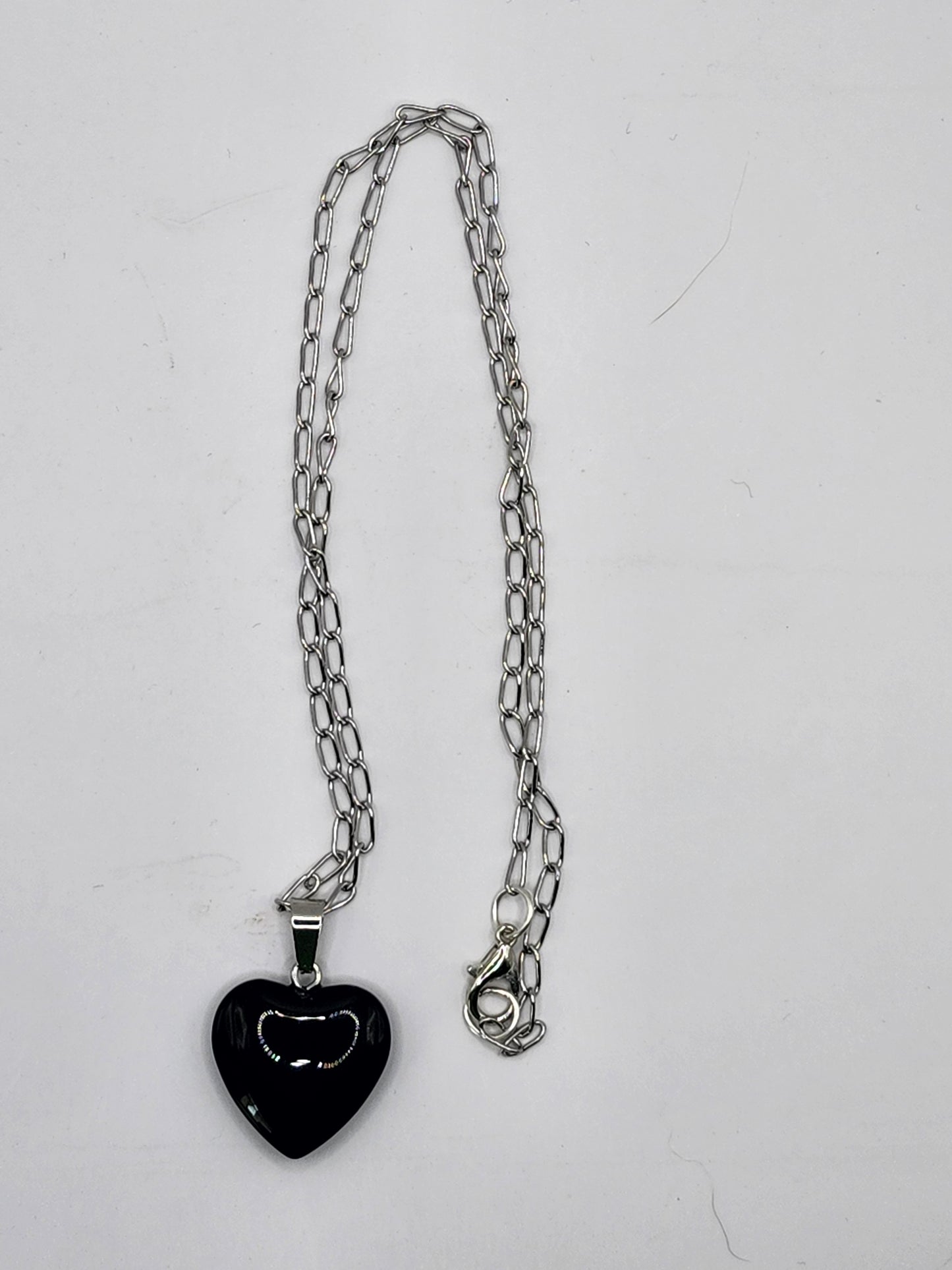 Collares con colgante de corazón de piedra natural