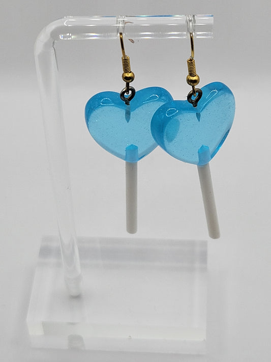 Boucles d'oreilles sucette en forme de coeur