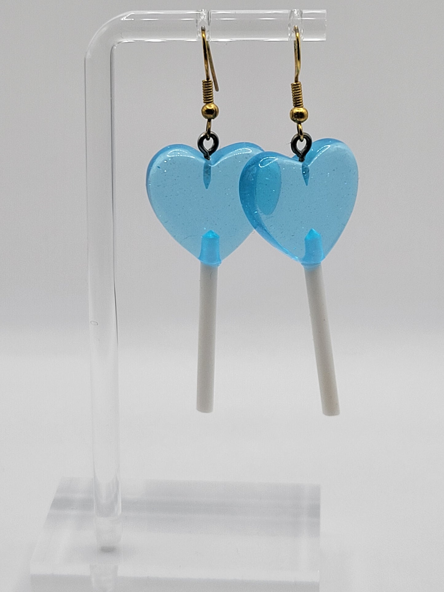 Pendientes de paleta en forma de corazón