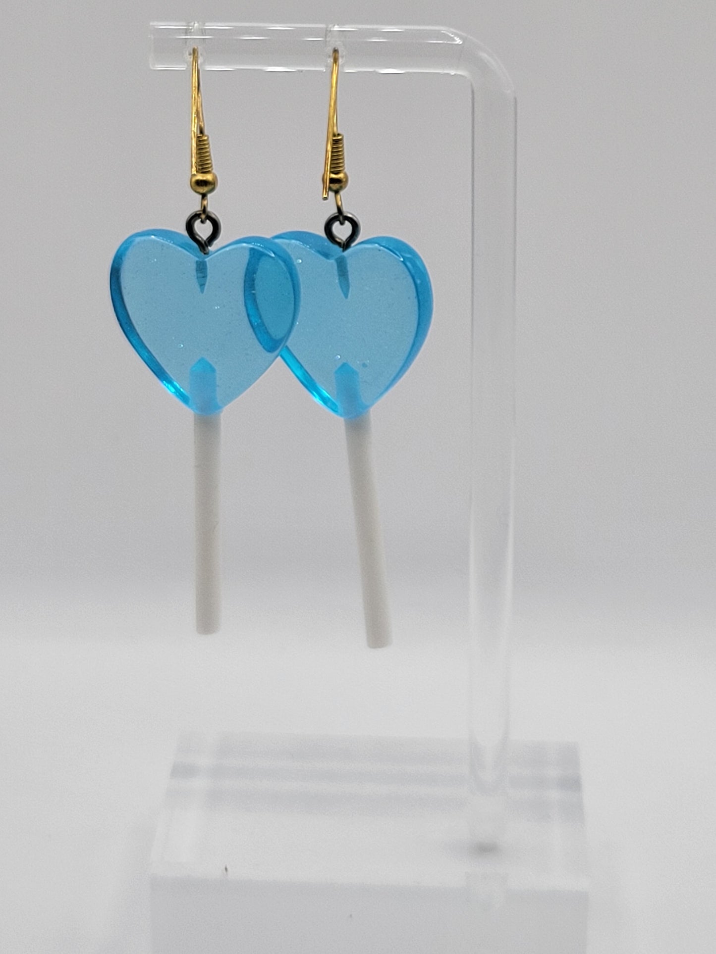 Boucles d'oreilles sucette en forme de coeur