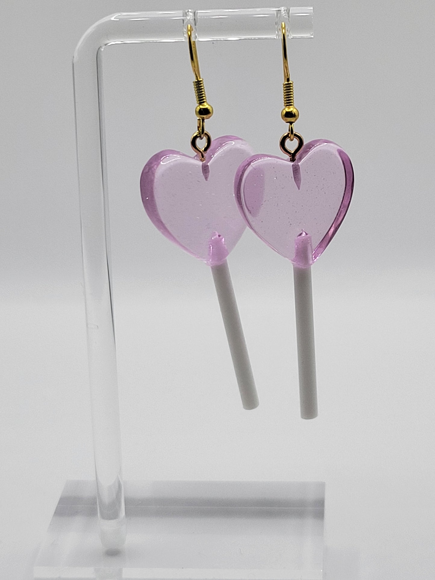 Pendientes de paleta en forma de corazón