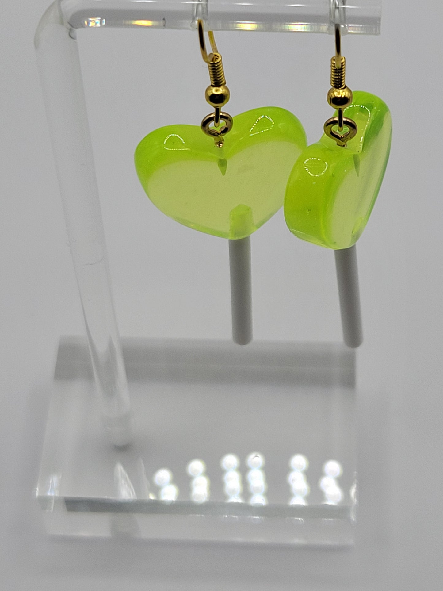 Boucles d'oreilles sucette en forme de coeur