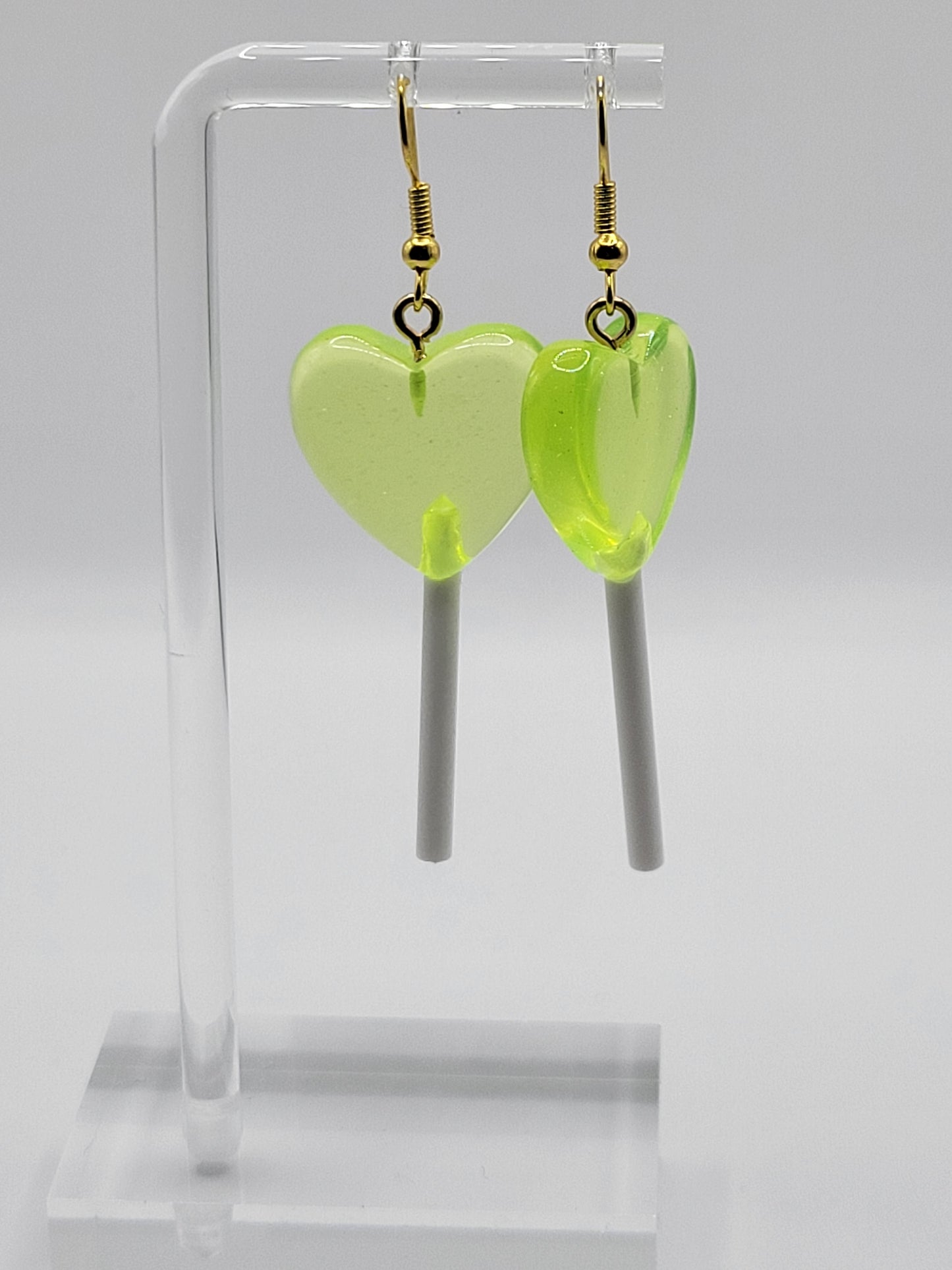 Boucles d'oreilles sucette en forme de coeur