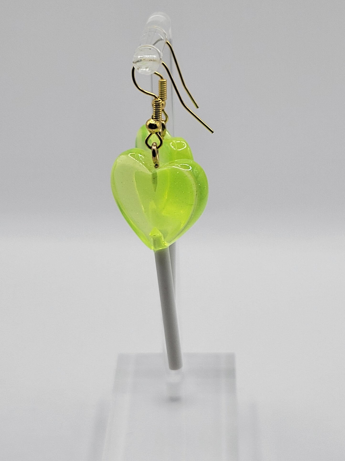 Boucles d'oreilles sucette en forme de coeur