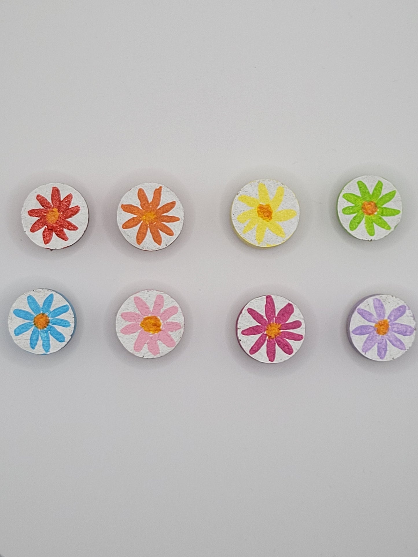 Rainbow Daisy Magnets