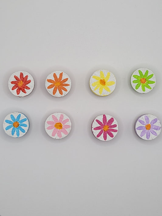 Rainbow Daisy Magnets