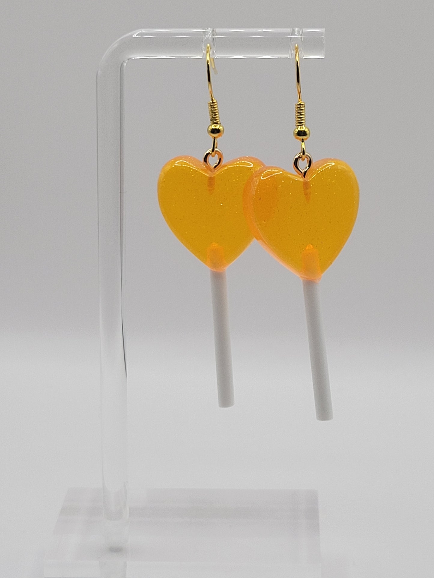 Pendientes de paleta en forma de corazón