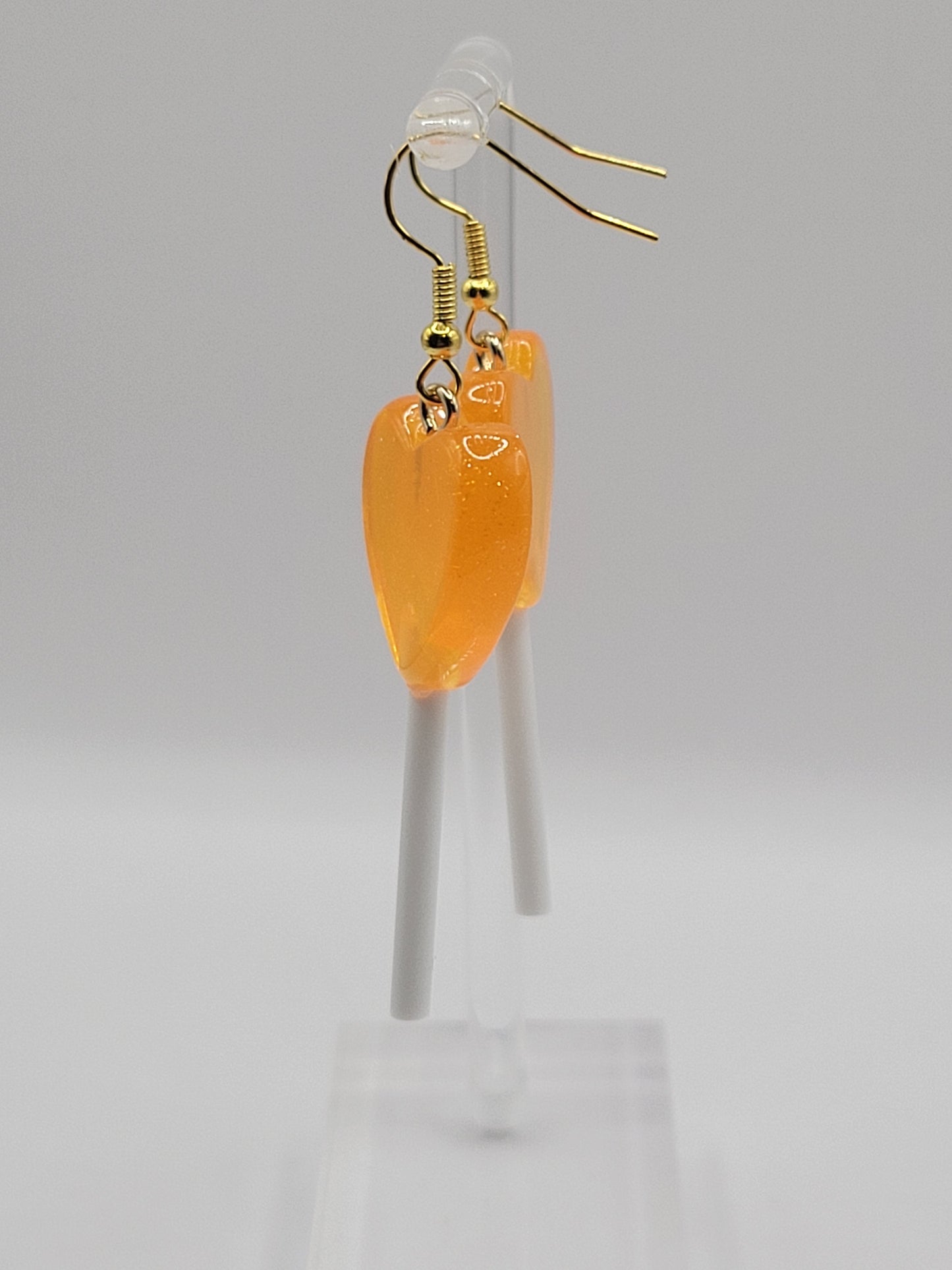 Boucles d'oreilles sucette en forme de coeur