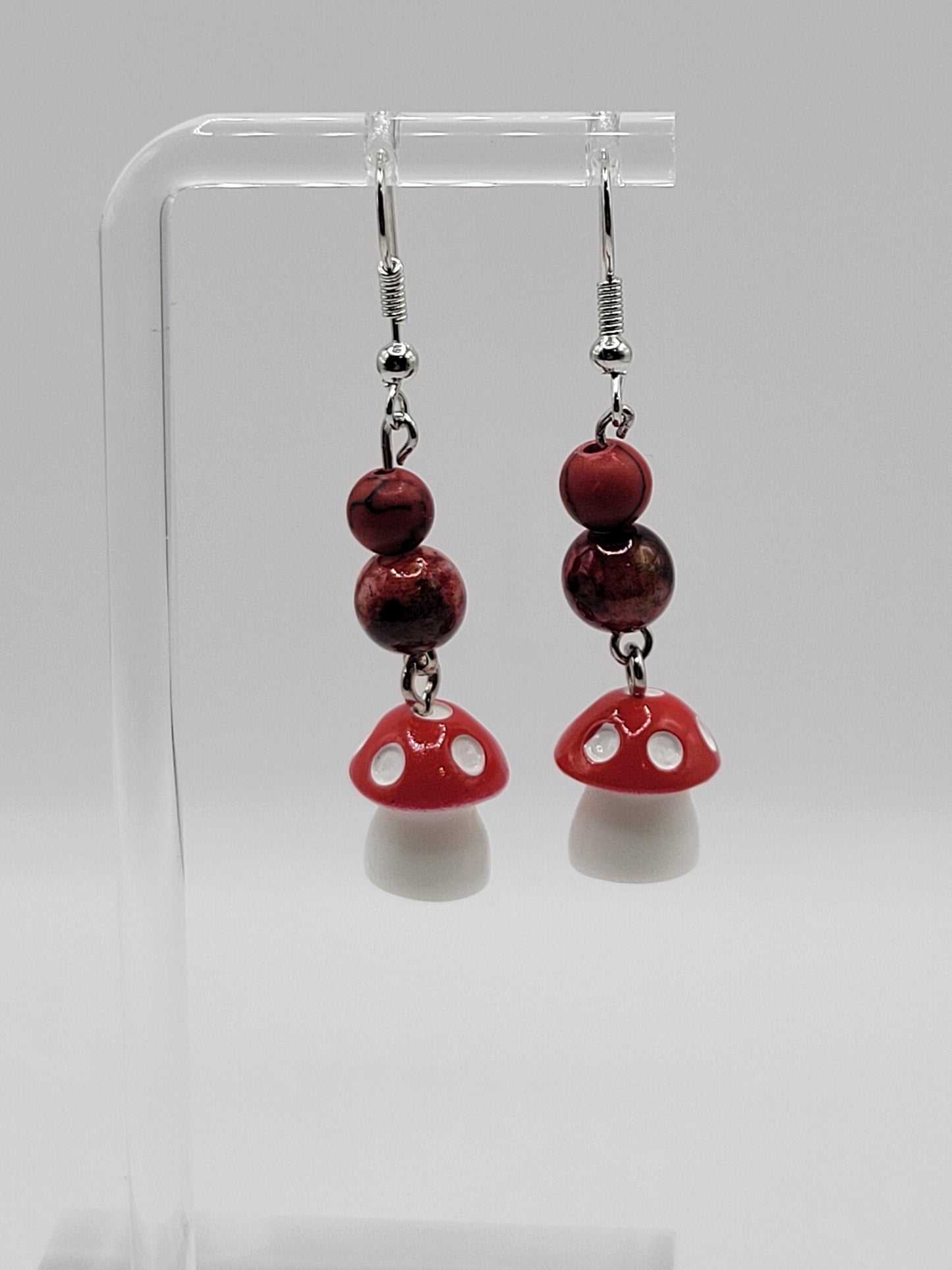 Embellished Mushroom Earrings