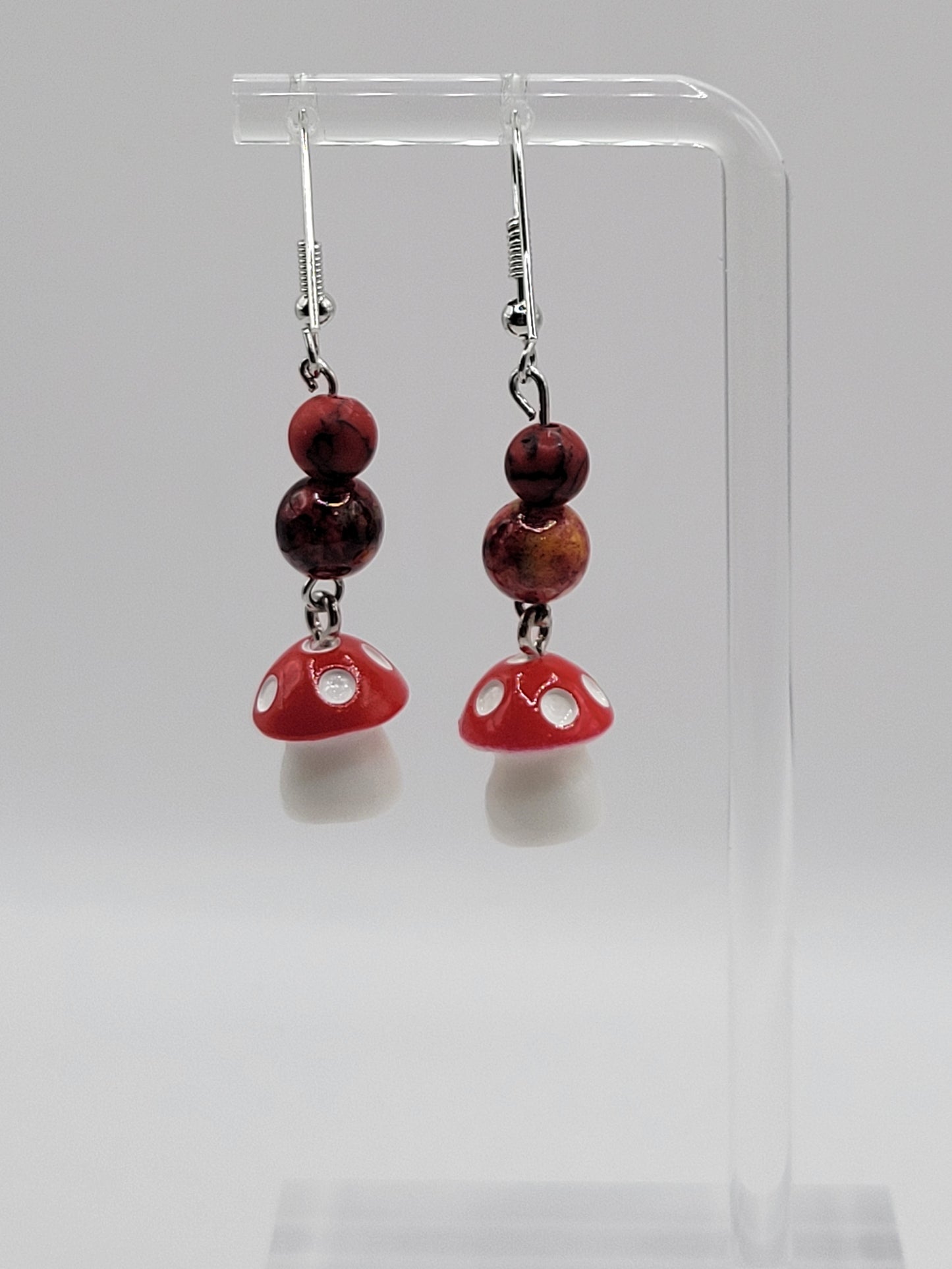 Embellished Mushroom Earrings