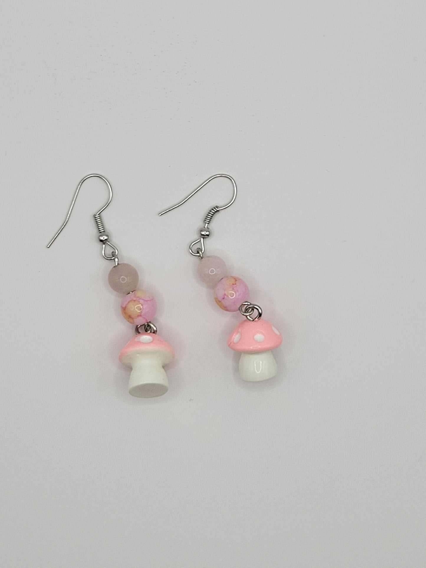 Boucles d'oreilles en forme de champignon ornées