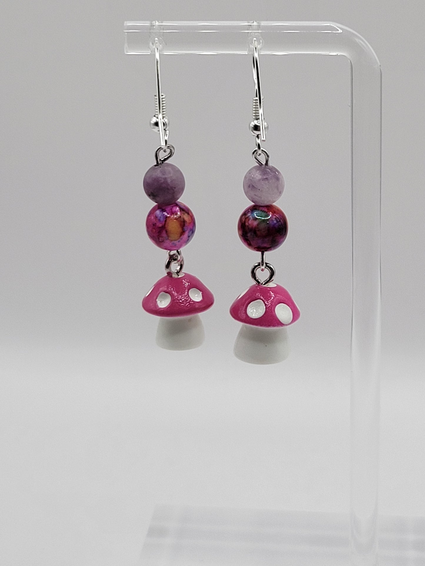 Embellished Mushroom Earrings