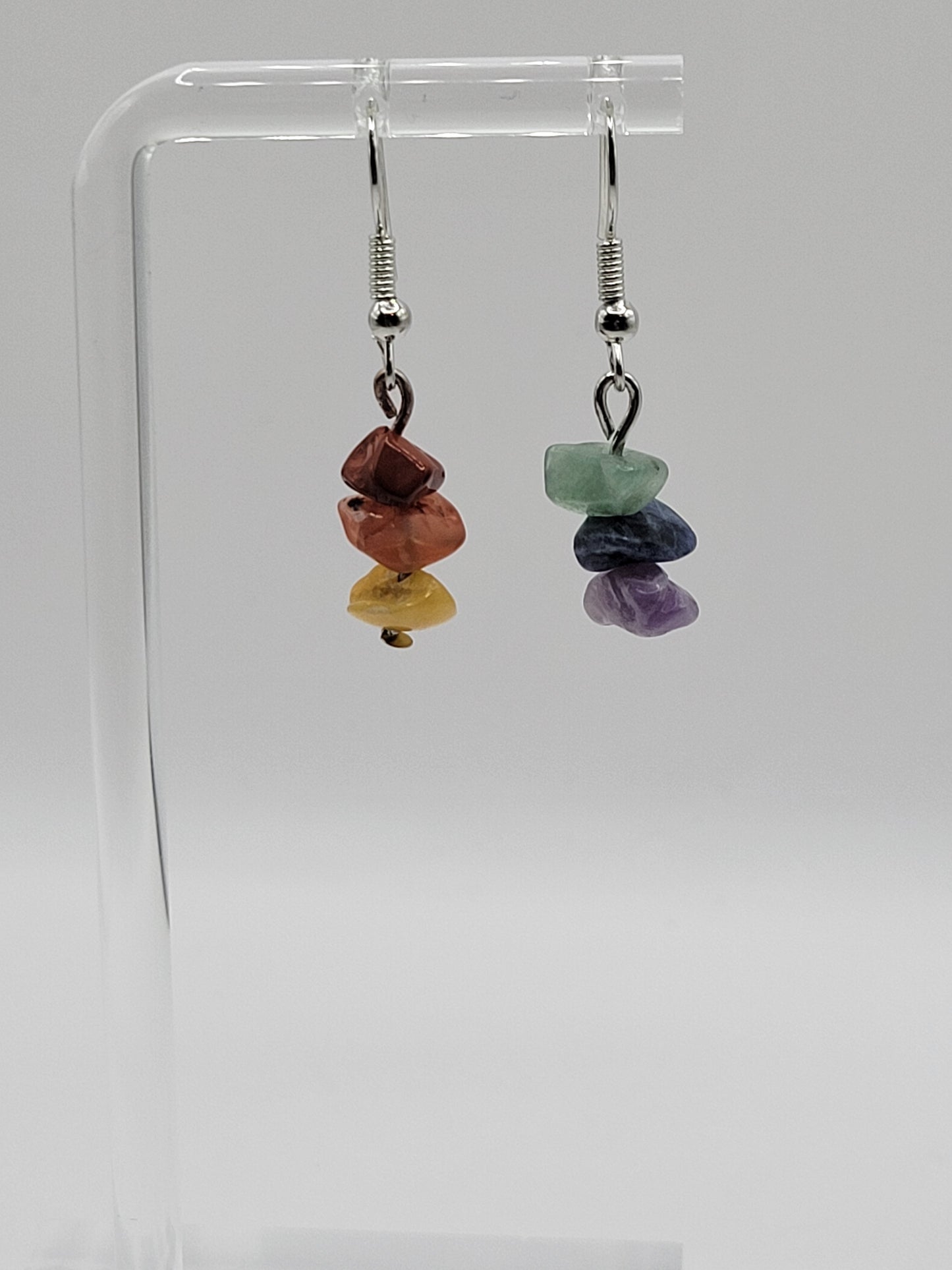 Boucles d'oreilles pendantes de guérison des chakras