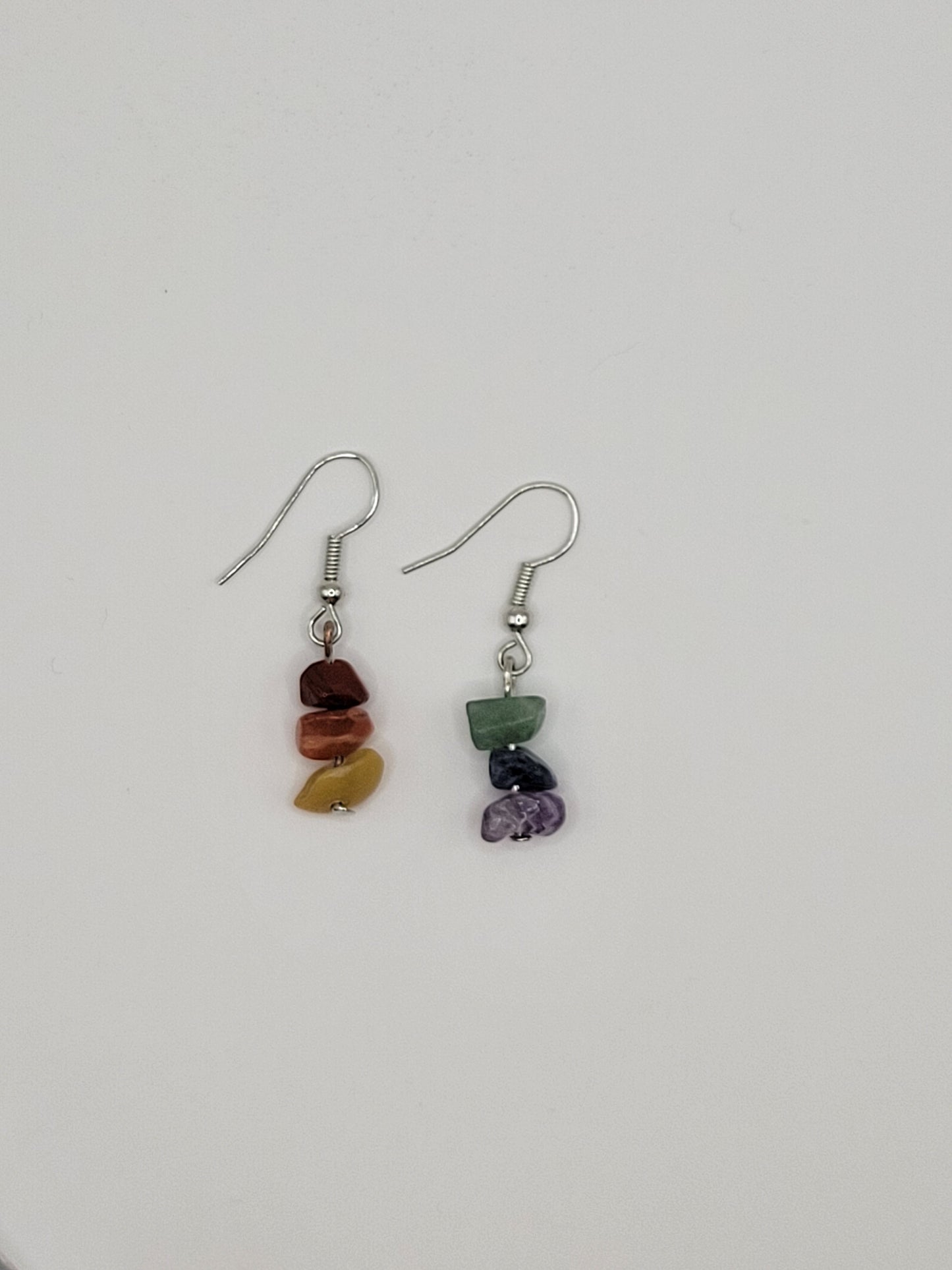 Boucles d'oreilles pendantes de guérison des chakras