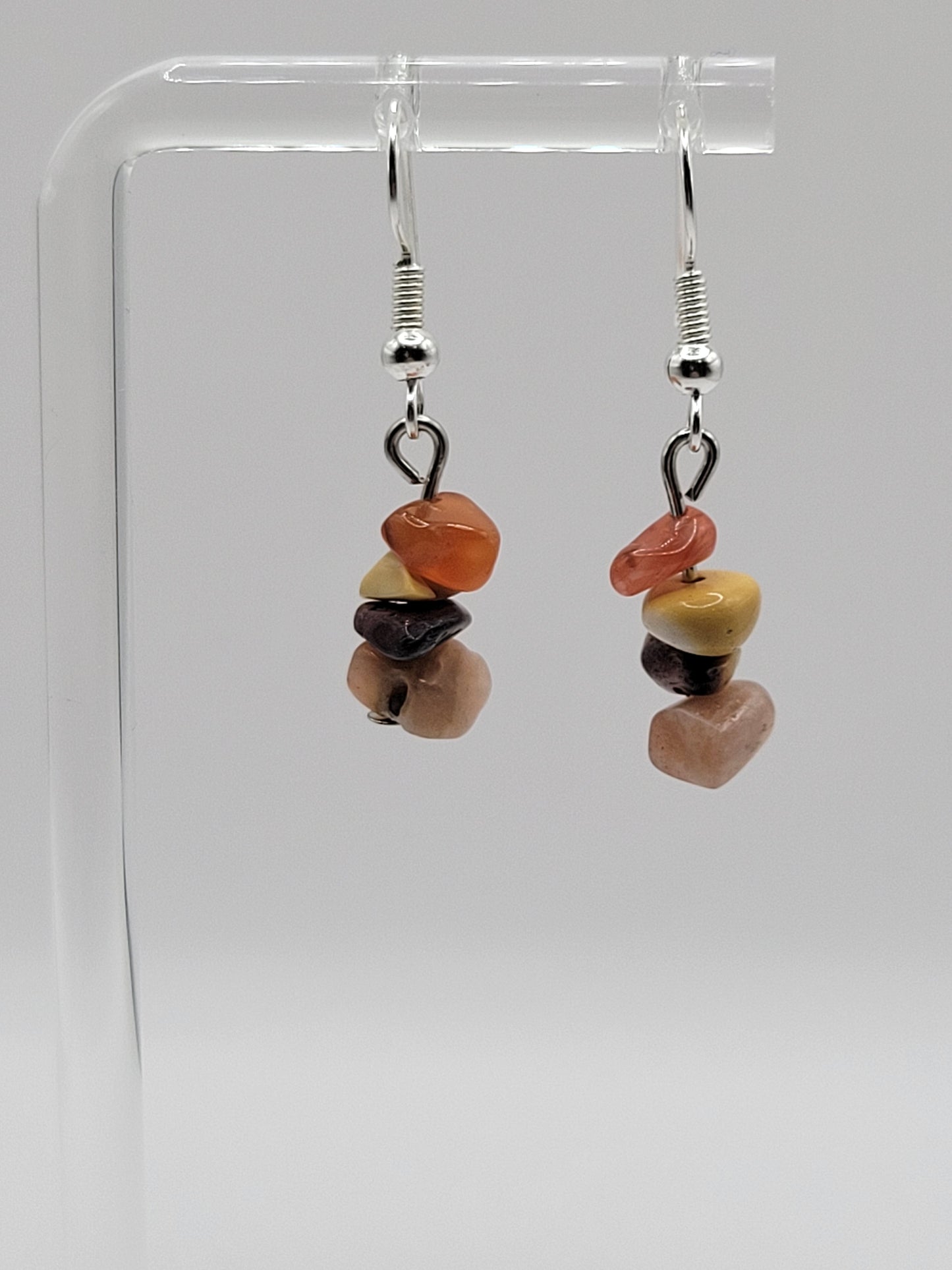 Boucles d'oreilles pendantes de guérison des chakras