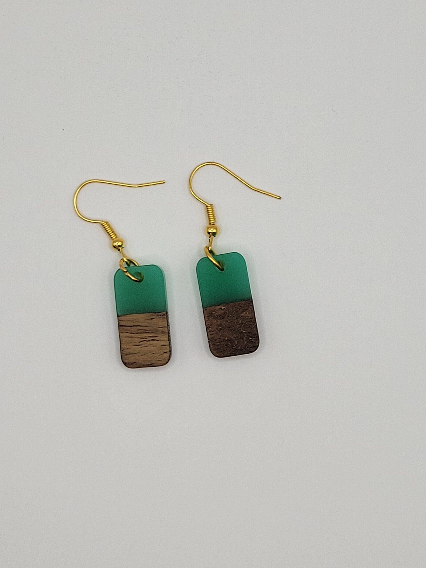 Boucles d'oreilles en bois Domino