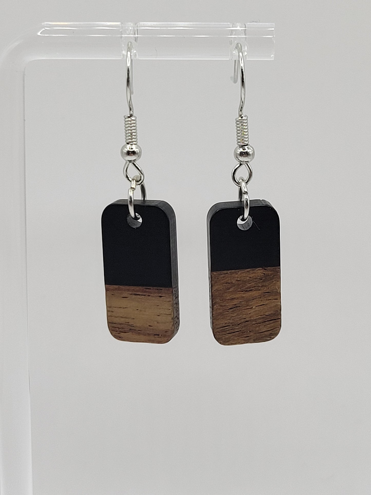 Boucles d'oreilles en bois Domino