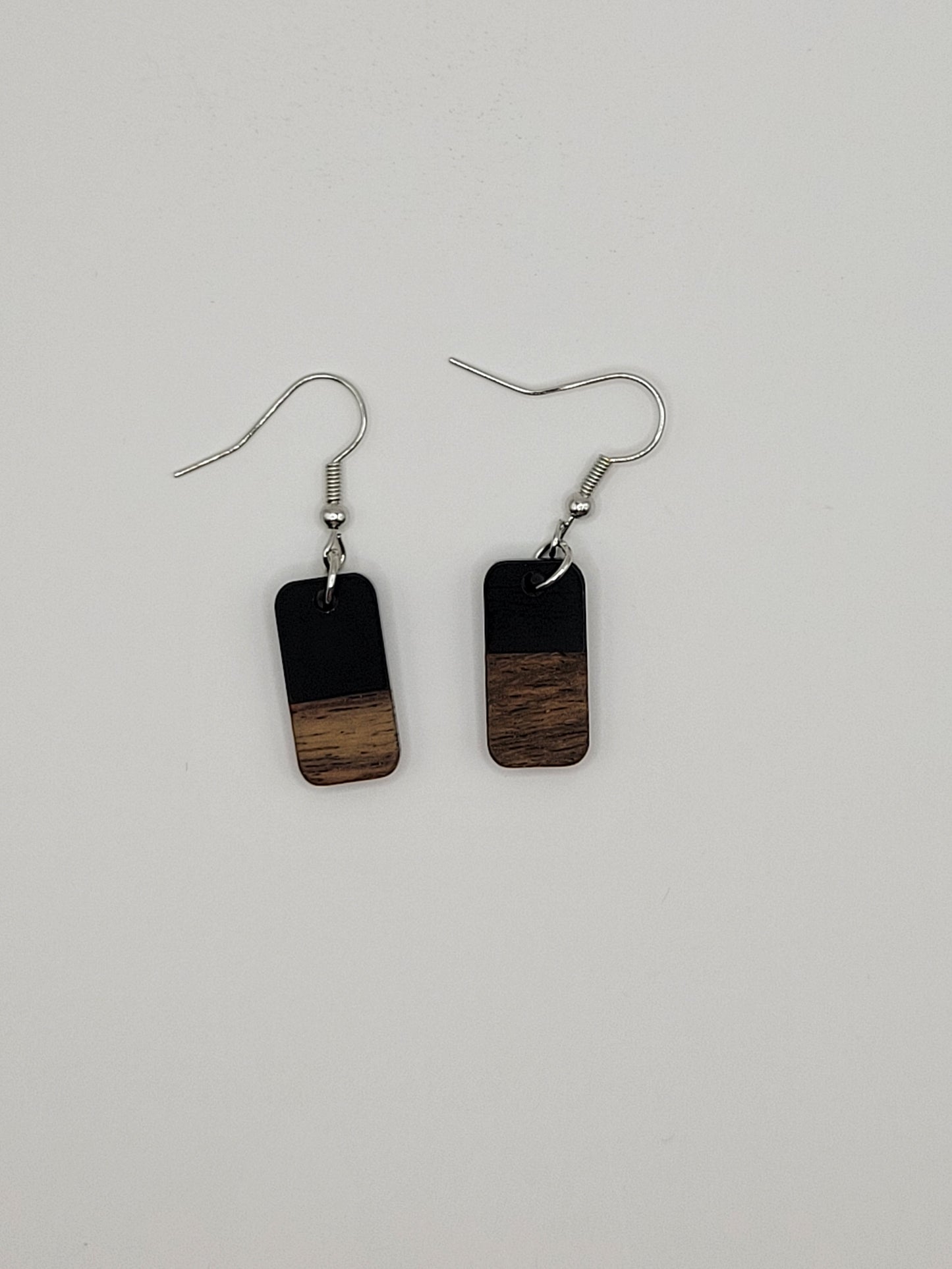 Boucles d'oreilles en bois Domino