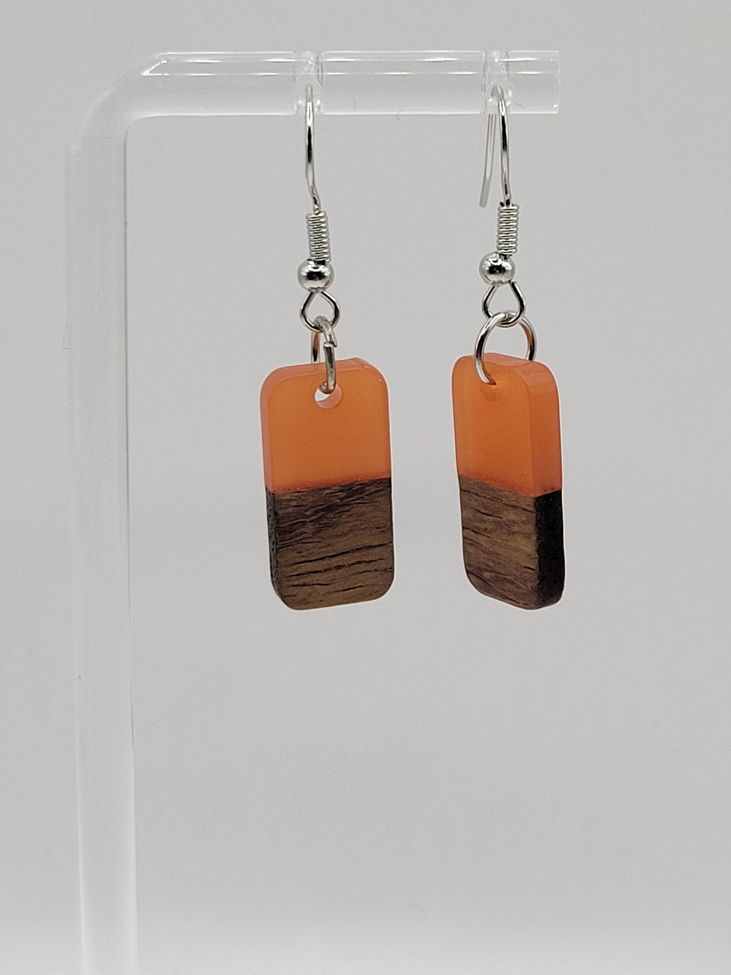 Boucles d'oreilles en bois Domino