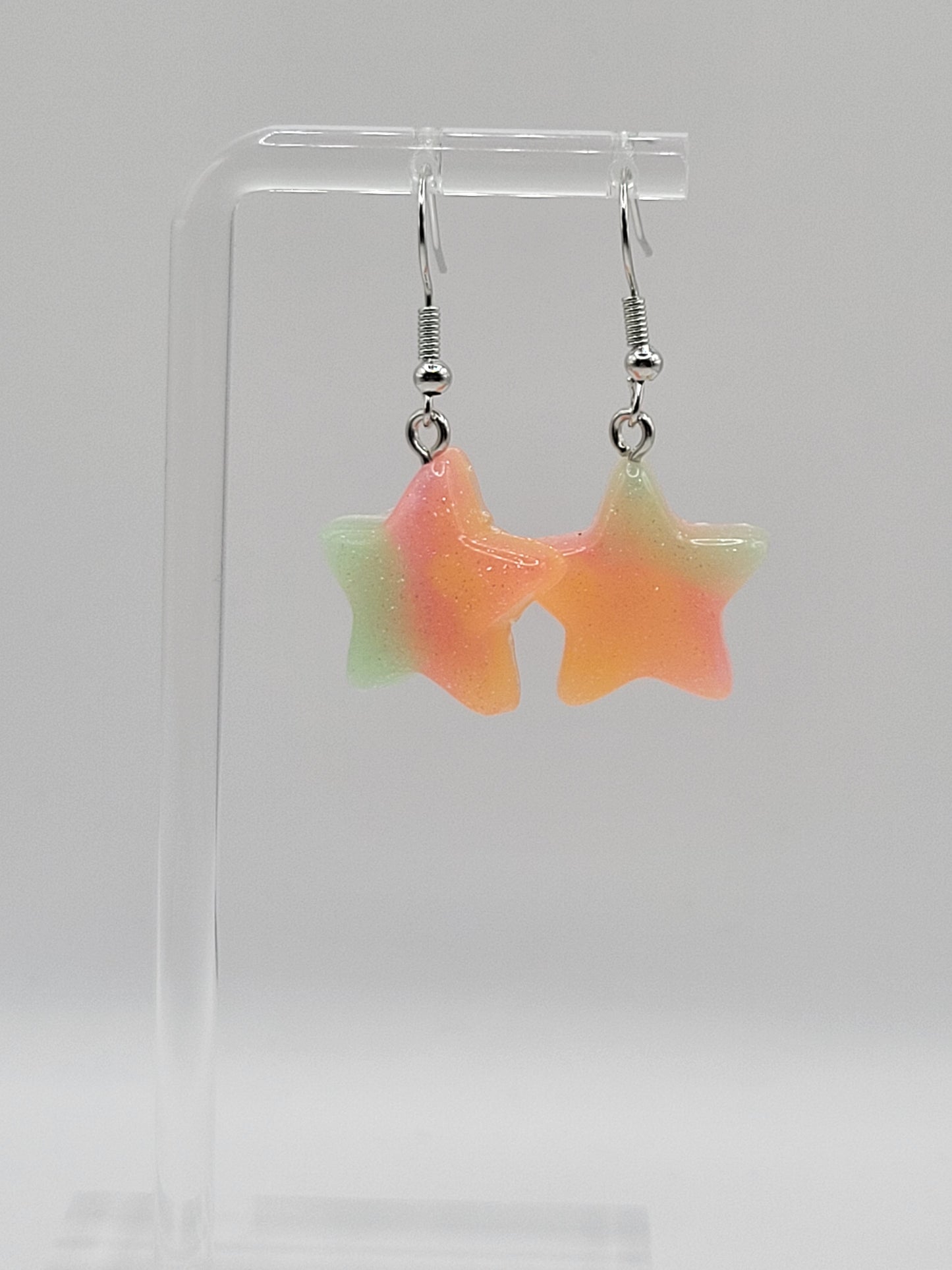 Pendientes de estrella tie-dye