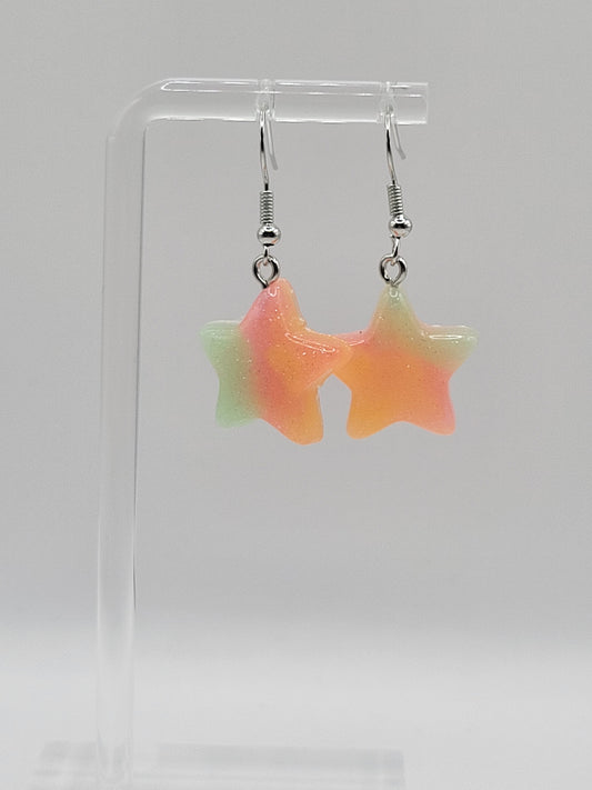 Boucles d'oreilles étoiles tie-dye