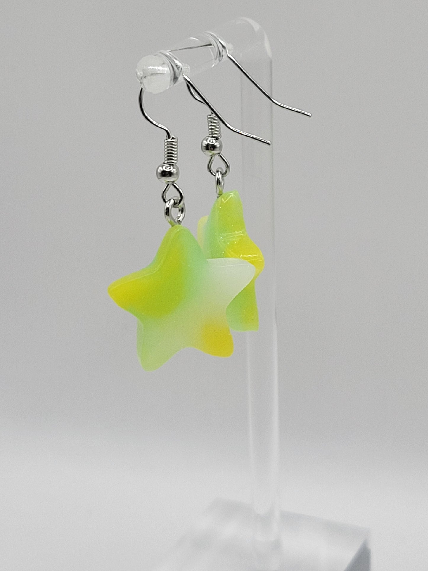 Pendientes de estrella tie-dye