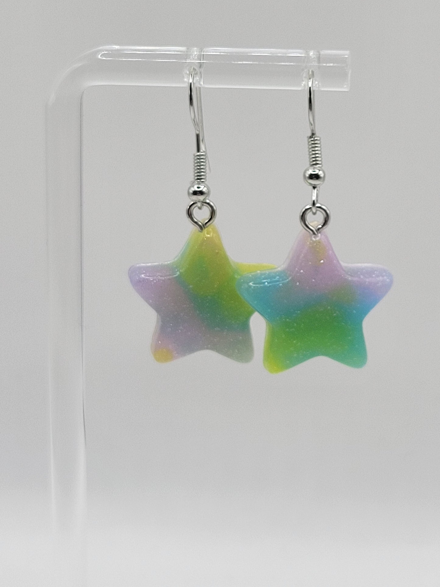 Boucles d'oreilles étoiles tie-dye