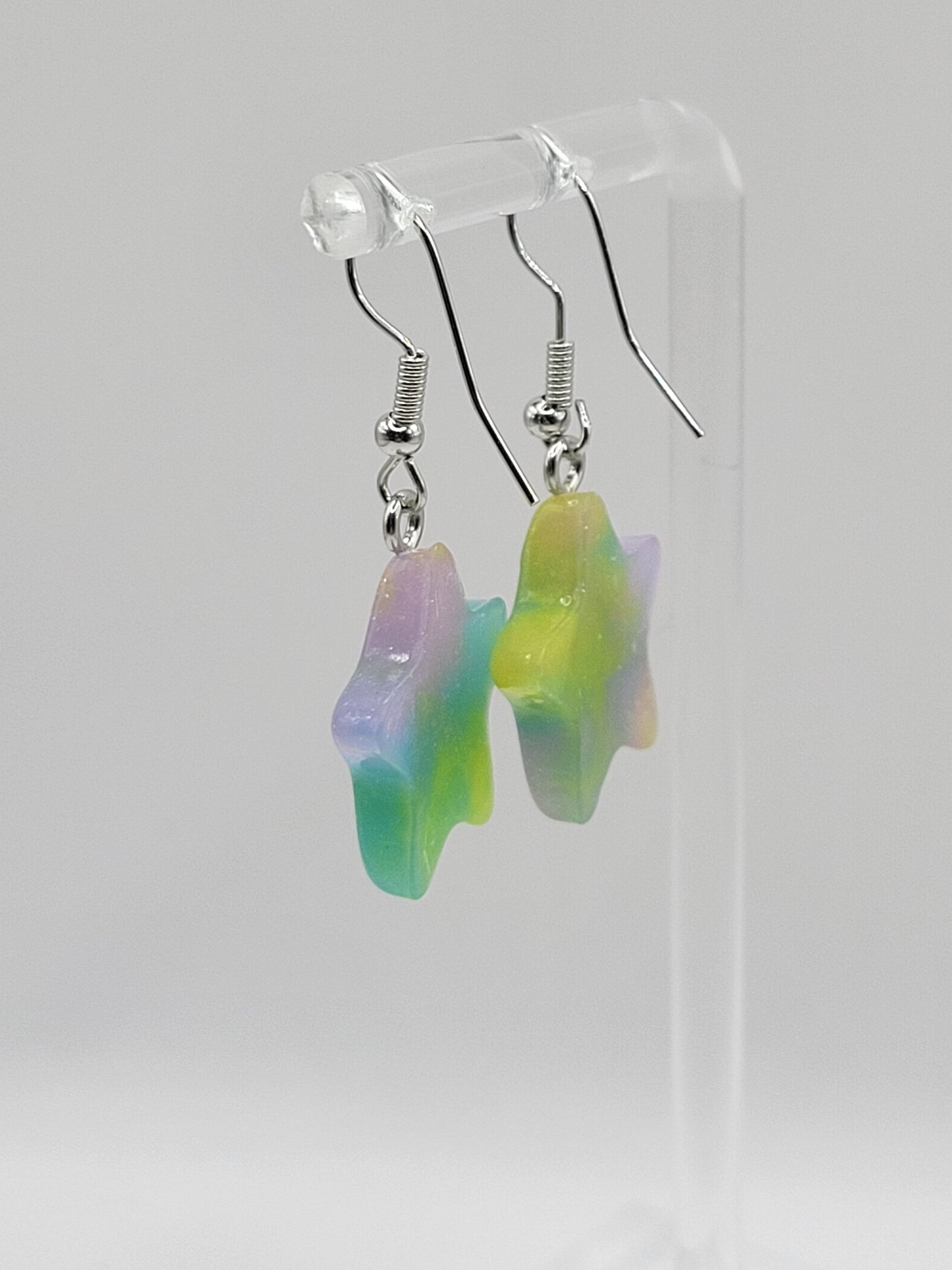 Boucles d'oreilles étoiles tie-dye