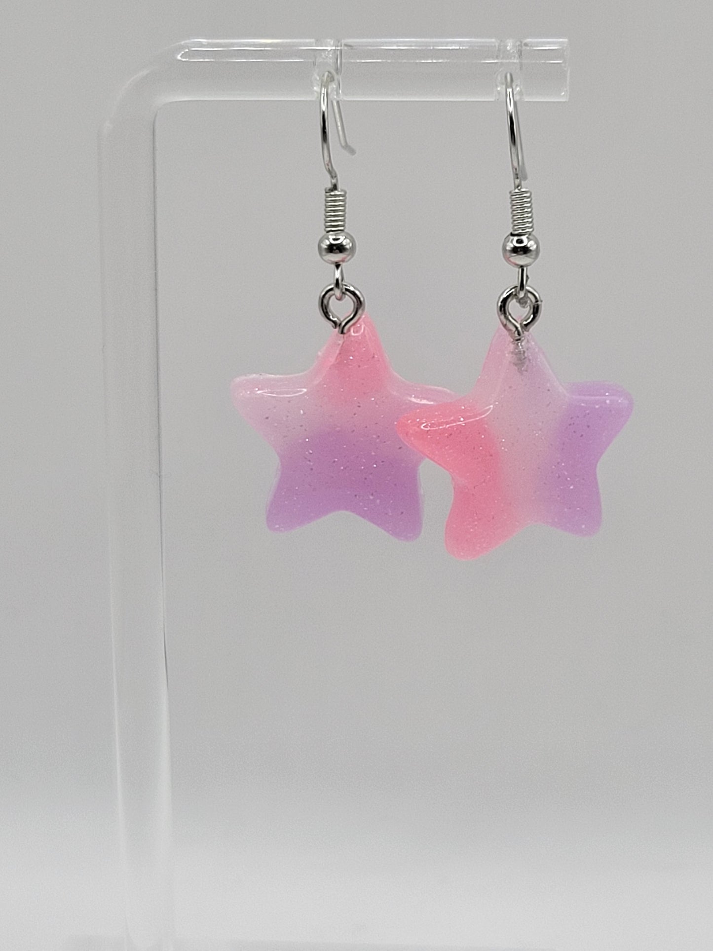 Boucles d'oreilles étoiles tie-dye