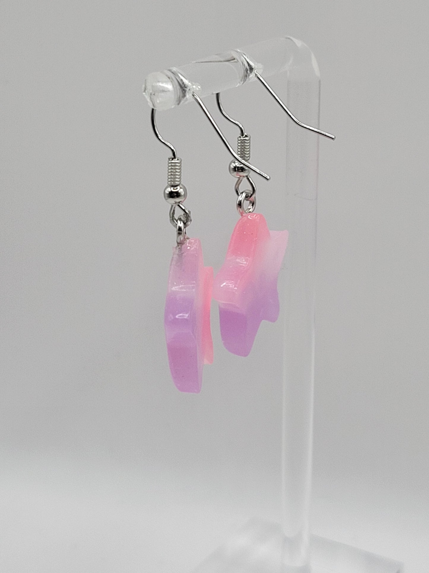 Boucles d'oreilles étoiles tie-dye