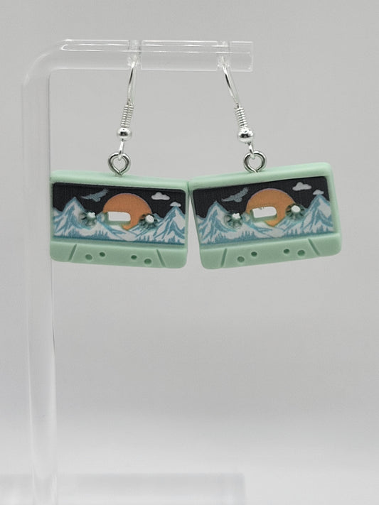 Boucles d'oreilles en forme de cassette