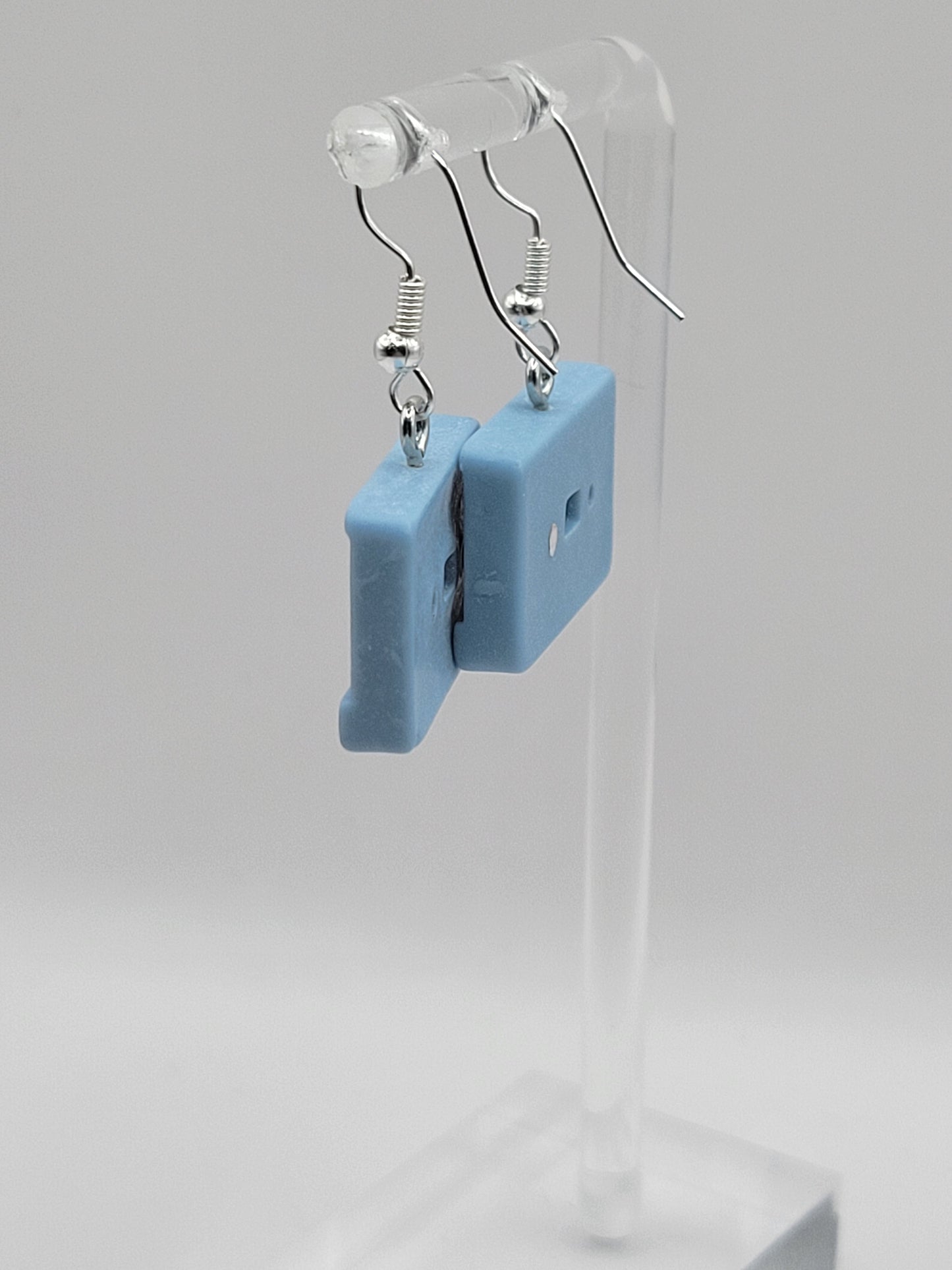 Boucles d'oreilles en forme de cassette