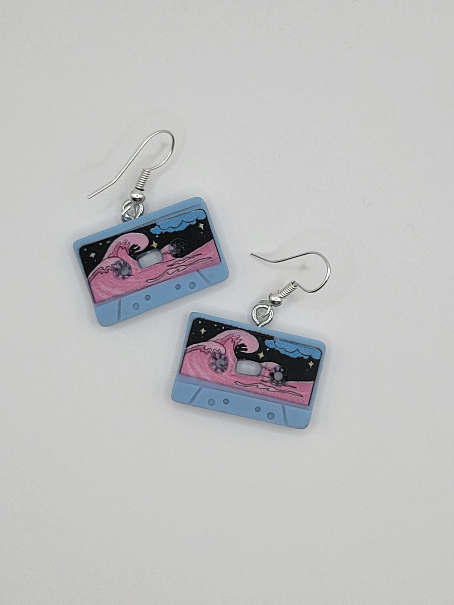 Boucles d'oreilles en forme de cassette