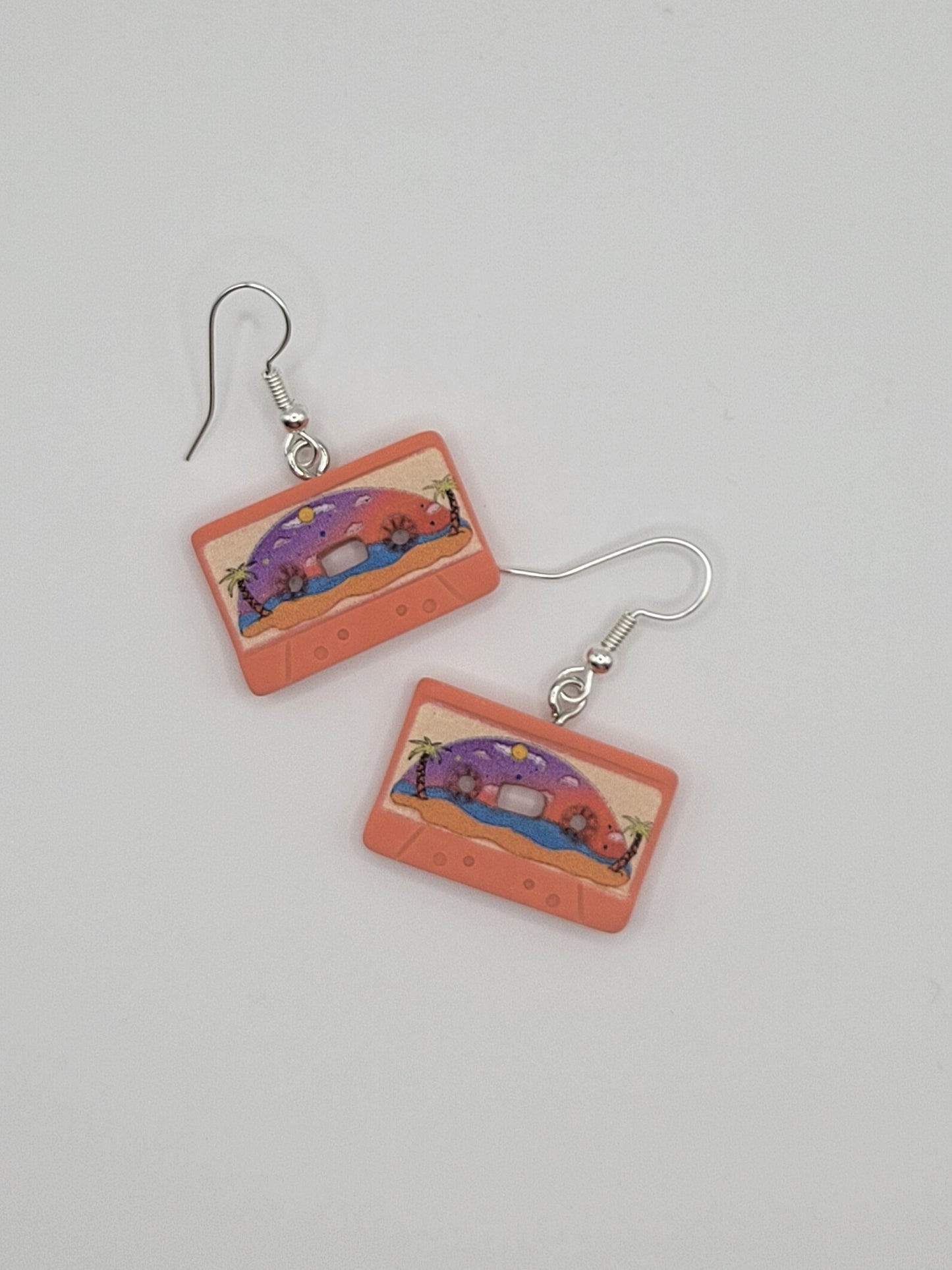 Boucles d'oreilles en forme de cassette