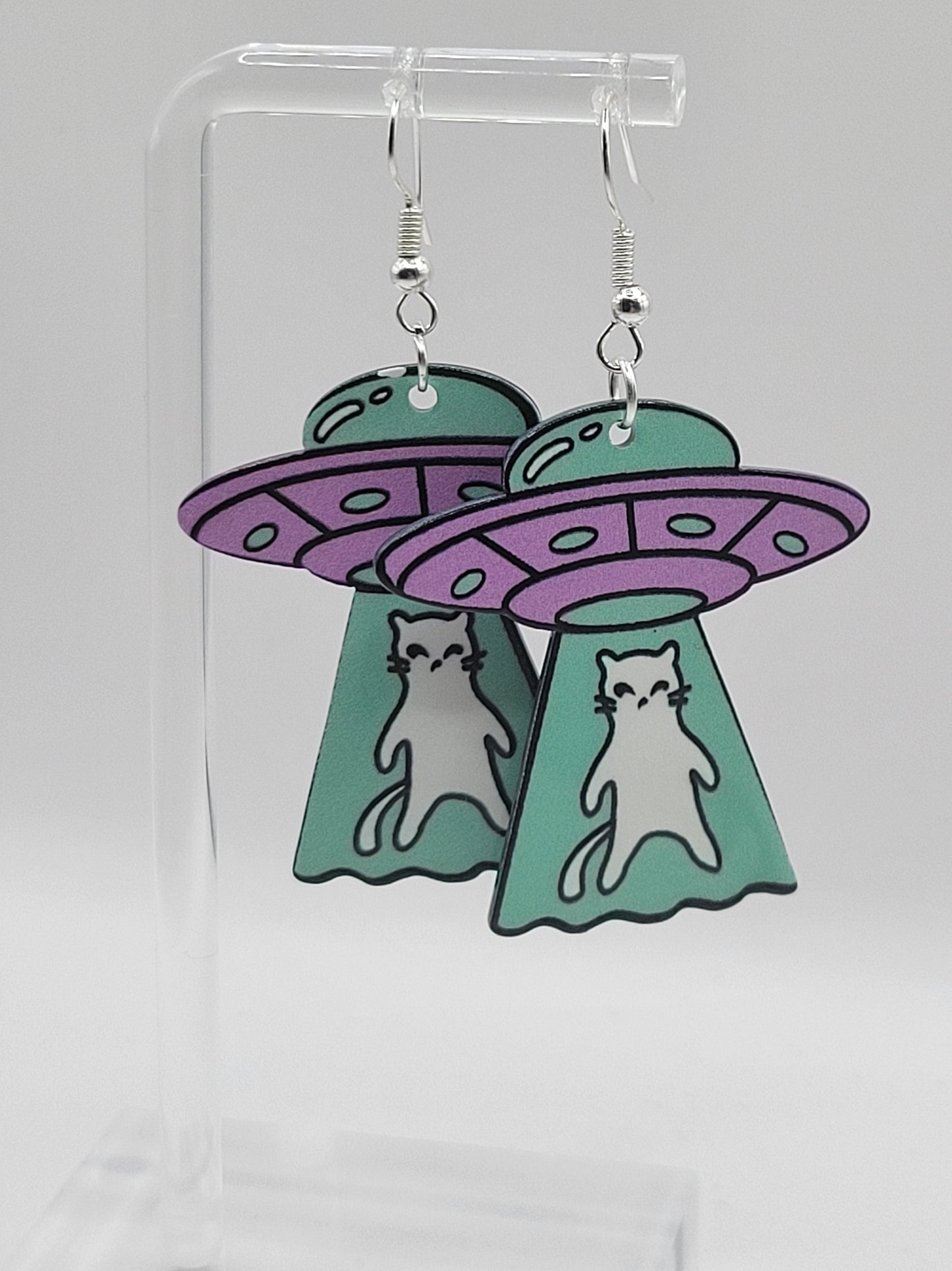 Boucles d'oreilles Alien Kitty