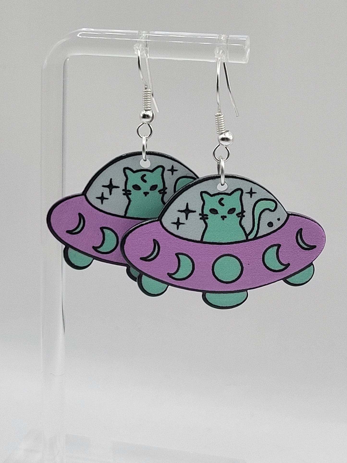 Boucles d'oreilles Alien Kitty