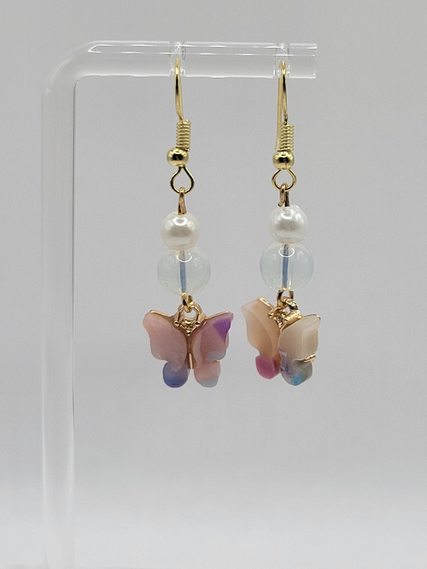 Boucles d'oreilles papillon ornées