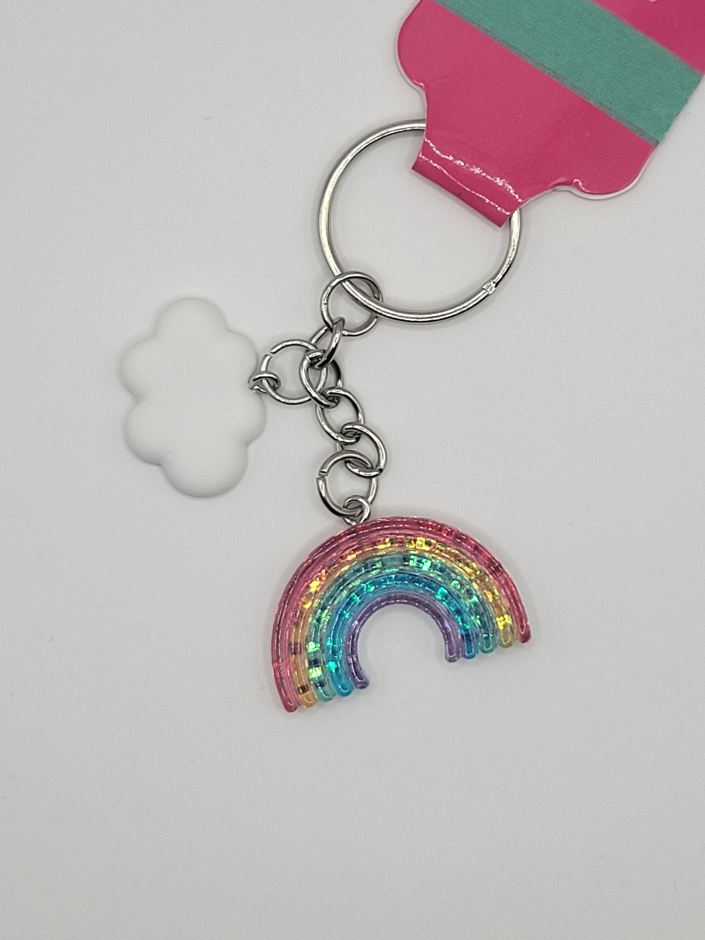 Rainbow Cloud Keychain