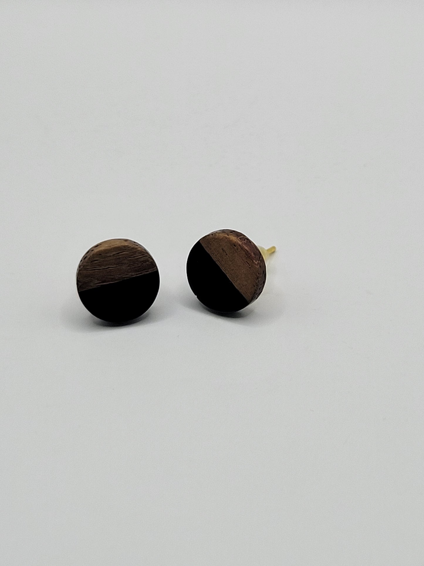 Pendientes de madera rectangulares