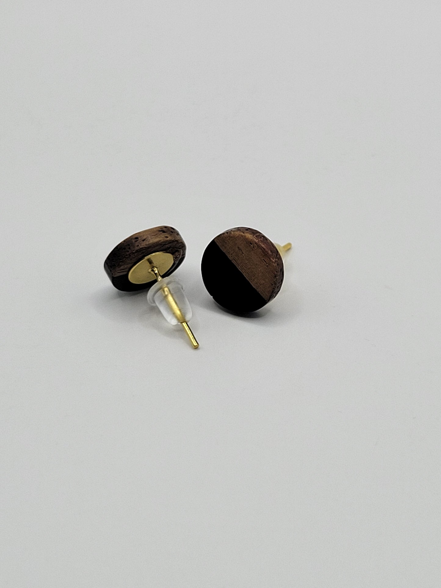 Boucles d'oreilles rectangulaires en bois