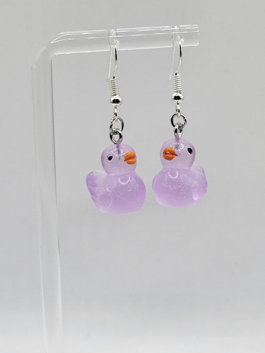 Boucles d'oreilles canard phosphorescentes