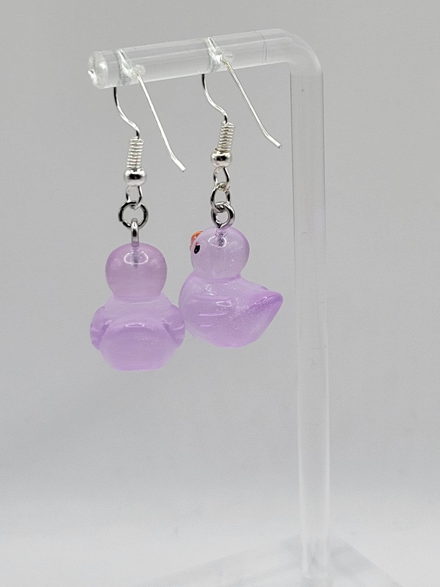 Boucles d'oreilles canard phosphorescentes